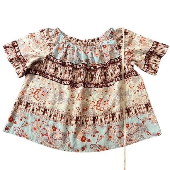 EASEL WOMENS PRETTY SHORT SLEEVE FLOWY, LIGHTWEIGHT TOP SIZE SMALL - Picture 7 of 10